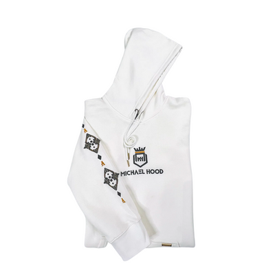 Black/Gold Classic White Pullover Hoodie