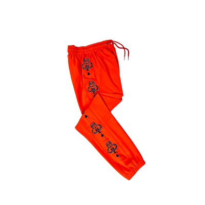 Black Design on Orange Joggers