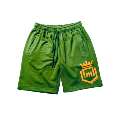 Orange/Military-Green Premium Stretch Cotton Shorts Set