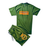 Orange/Military-Green Premium Stretch Cotton Shorts Set