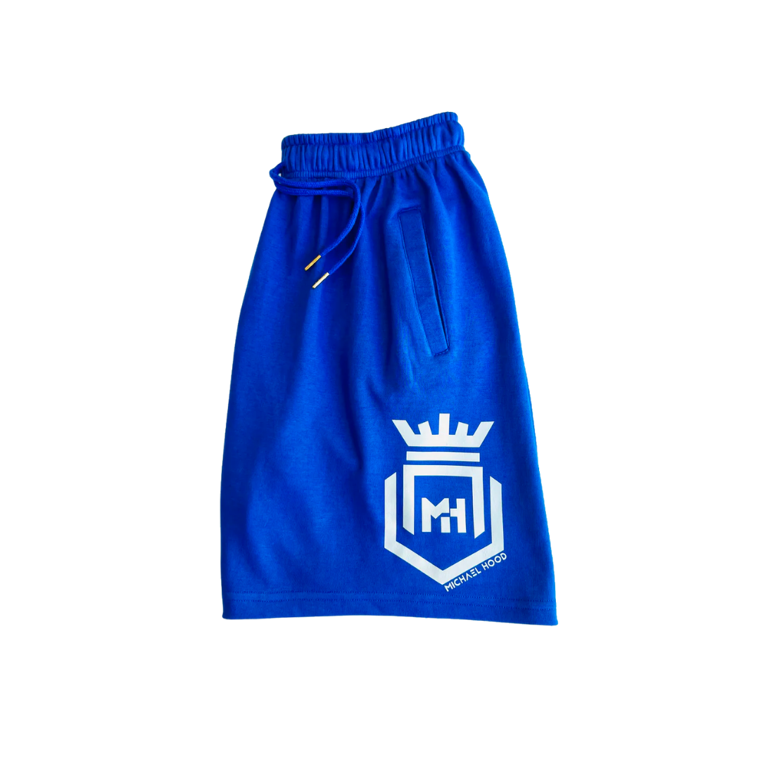 White Rich Royal's Club Stretch Shorts