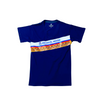 Five Color Printed Logo on Navy Blue T-Shirt
