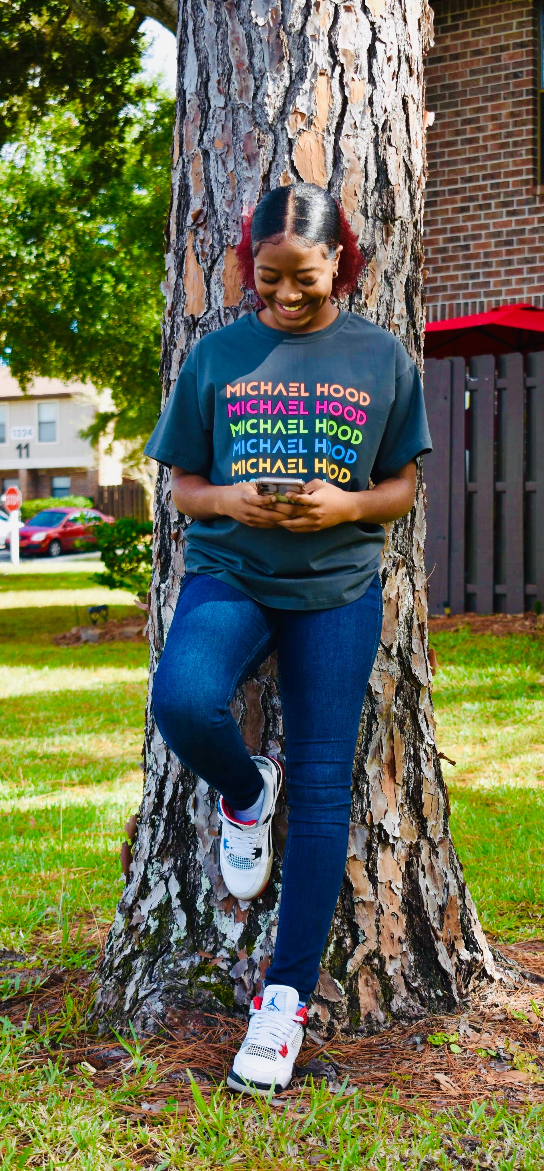 Multi-Color Print Design T-Shirt