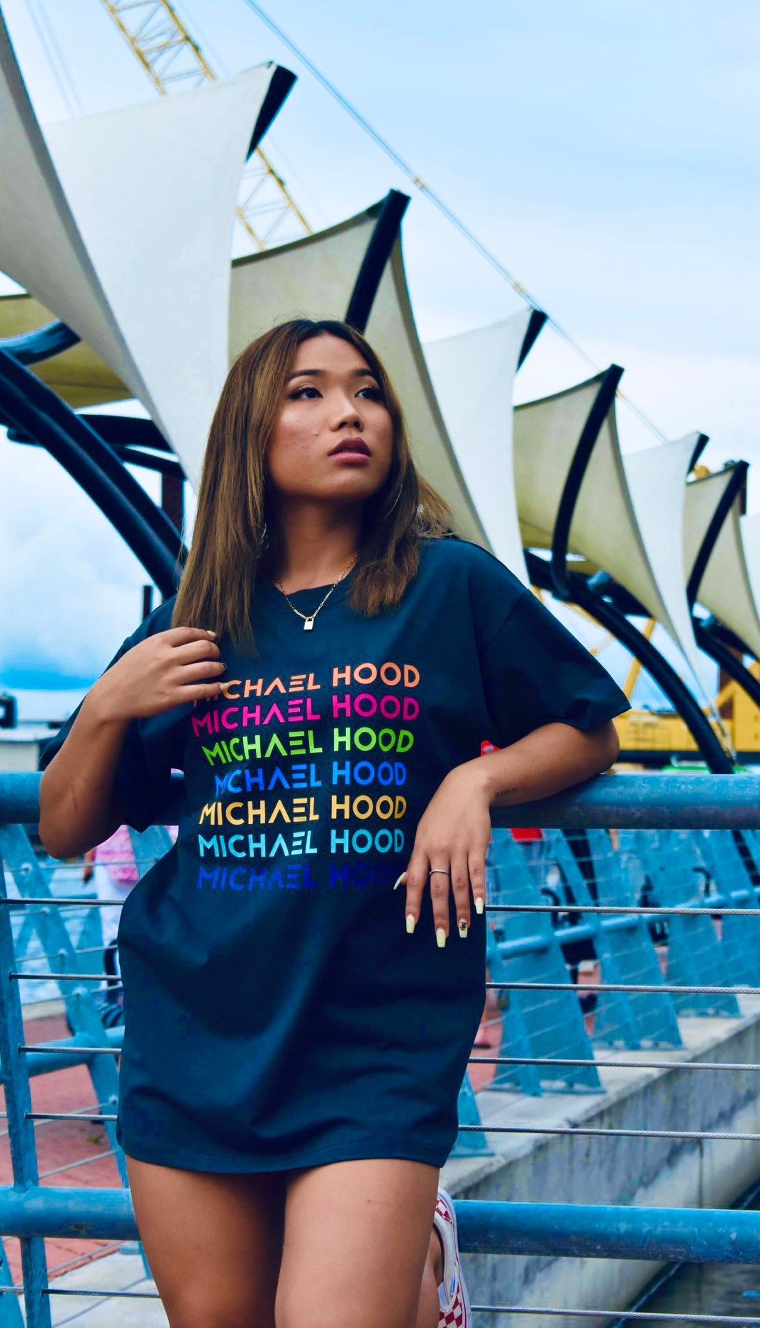 Multi-Color Print Design T-Shirt